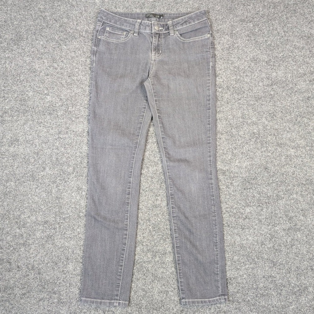 Prana Womens Jeans 2/26 Short Inseam Charcoal Gray Denim Straight Leg Stretch